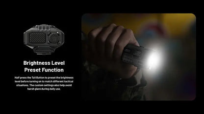 Lampe Torche Nitecore EDC37 8000 Lumens - Rechargeable USB-C - Écran OLED - NYCTALOPE