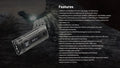 Lampe Torche Nitecore EDC37 8000 Lumens - Rechargeable USB-C - Écran OLED - NYCTALOPE