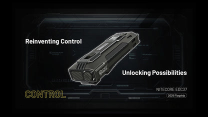 Lampe Torche Nitecore EDC37 8000 Lumens - Rechargeable USB-C - Écran OLED - NYCTALOPE