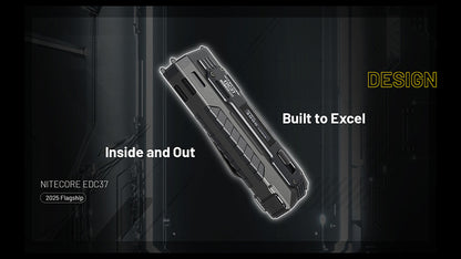 Lampe Torche Nitecore EDC37 8000 Lumens - Rechargeable USB-C - Écran OLED - NYCTALOPE