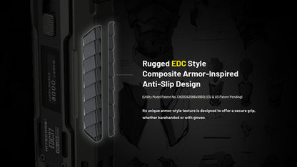 Lampe Torche Nitecore EDC37 8000 Lumens - Rechargeable USB-C - Écran OLED - NYCTALOPE