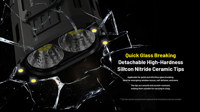 Lampe Torche Nitecore EDC37 8000 Lumens - Rechargeable USB-C - Écran OLED - NYCTALOPE