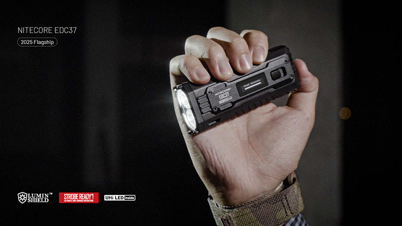 Lampe Torche Nitecore EDC37 8000 Lumens - Rechargeable USB-C - Écran OLED - NYCTALOPE