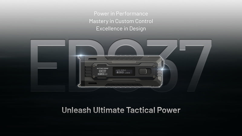 Lampe Torche Nitecore EDC37 8000 Lumens - Rechargeable USB-C - Écran OLED - NYCTALOPE