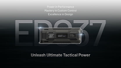 Lampe Torche Nitecore EDC37 8000 Lumens - Rechargeable USB-C - Écran OLED - NYCTALOPE