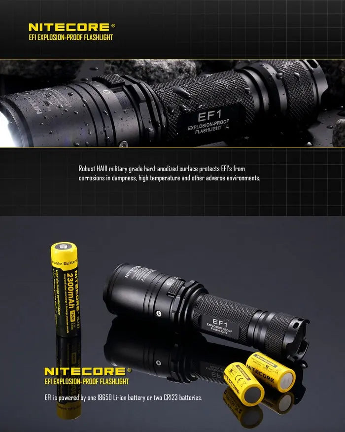 Lampe Torche Nitecore EF1 – 830 Lumens  NYCTALOPE  