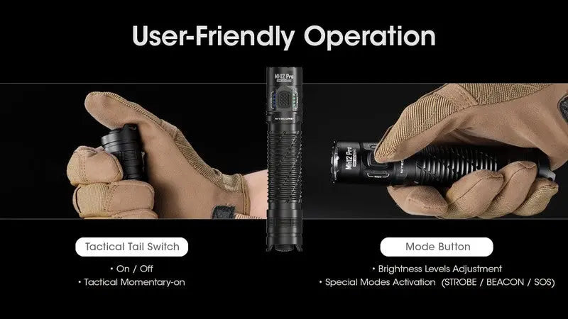 Lampe Torche Nitecore MH12 PRO – 3300 Lumens  NYCTALOPE  