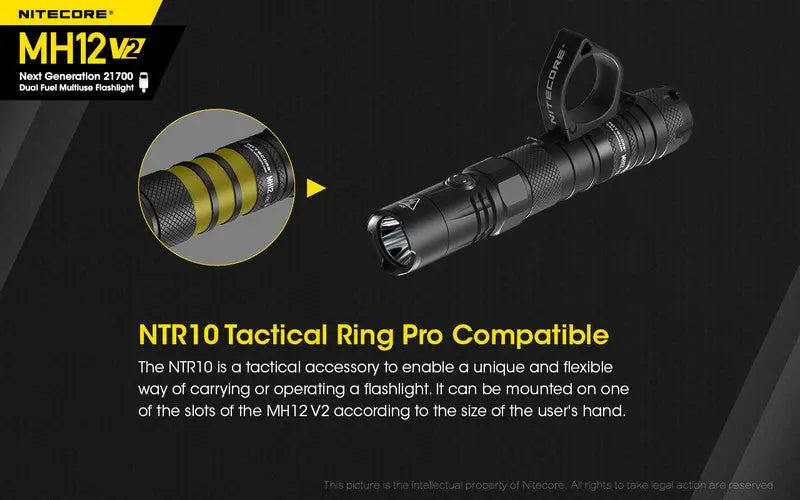 Lampe Torche Nitecore MH12 V2 – 1200 Lumens  NYCTALOPE  