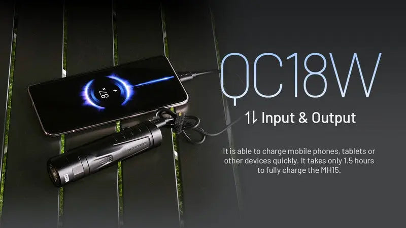 Lampe Torche Nitecore MH15 – 2000 Lumens USB-C rechargeable powerbank  NYCTALOPE  