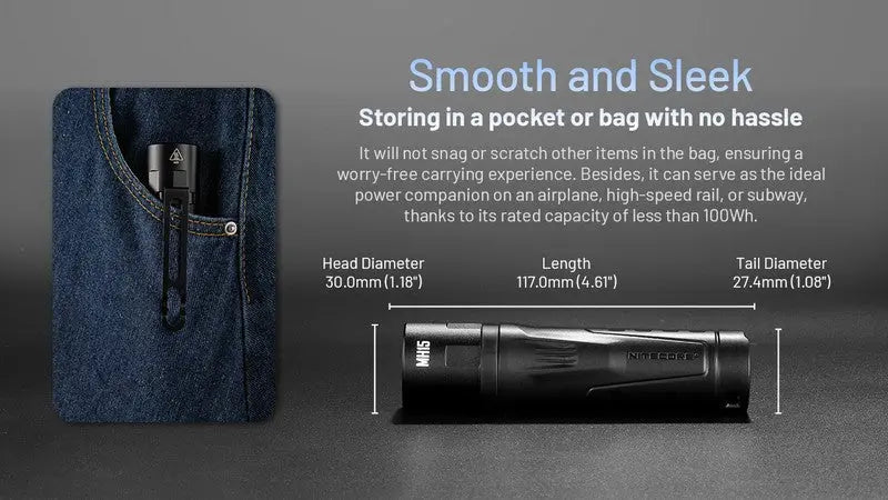 Lampe Torche Nitecore MH15 – 2000 Lumens USB-C rechargeable powerbank  NYCTALOPE  