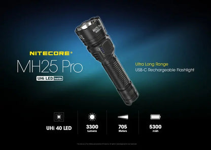 Lampe Torche Nitecore MH25 PRO - 3300 Lumens  NYCTALOPE  