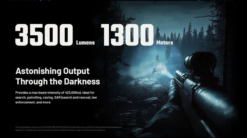 Lampe Torche Nitecore MH40 PRO - 3500 Lumens - Interrupteur sans fil  NYCTALOPE  