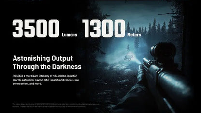 Lampe Torche Nitecore MH40 PRO - 3500 Lumens - Interrupteur sans fil  NYCTALOPE  