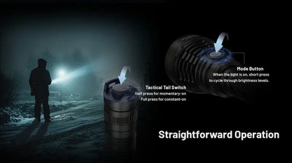 Lampe Torche Nitecore MH40 PRO - 3500 Lumens - Interrupteur sans fil  NYCTALOPE  