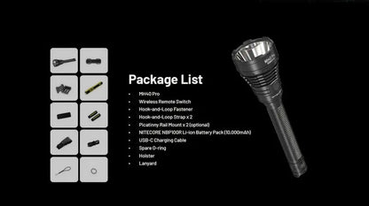 Lampe Torche Nitecore MH40 PRO - 3500 Lumens - Interrupteur sans fil  NYCTALOPE  