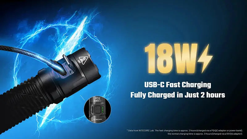 Lampe Torche Nitecore P17iX 5000 Lumens - Tactique Personnalisable - Batterie 21700 5500mAh - USB-C