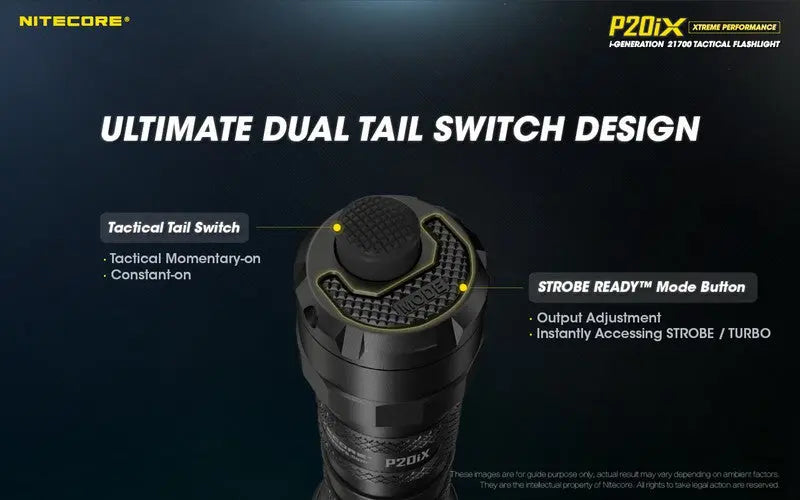 Lampe Torche Nitecore P20ix - 4000 Lumens rechargeable USB-C  NYCTALOPE  