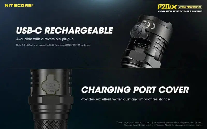 Lampe Torche Nitecore P20ix - 4000 Lumens rechargeable USB-C  NYCTALOPE  