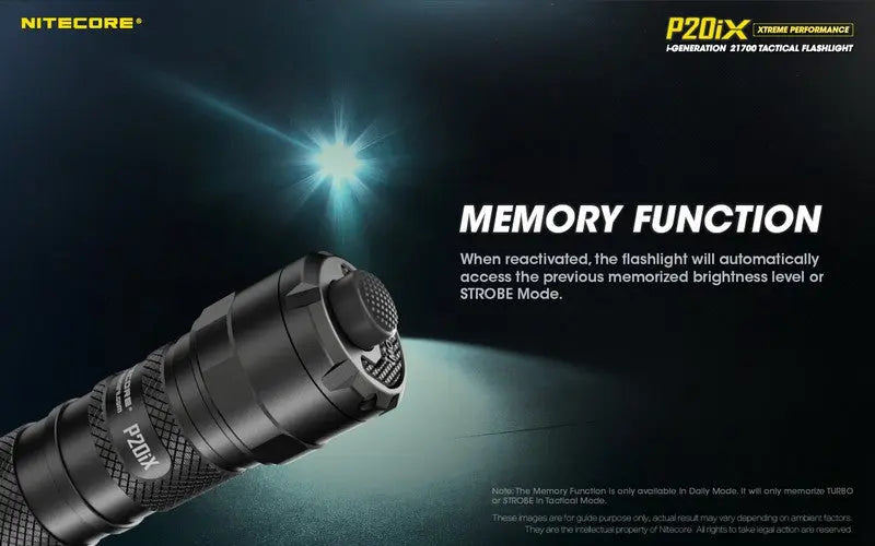 Lampe Torche Nitecore P20ix - 4000 Lumens rechargeable USB-C  NYCTALOPE  
