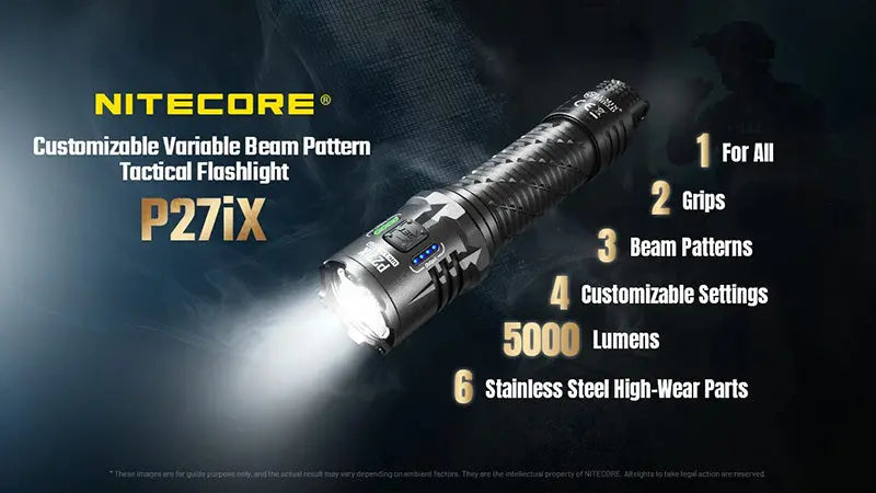Lampe Torche Nitecore P27iX 5000 Lumens rechargeable USB-C