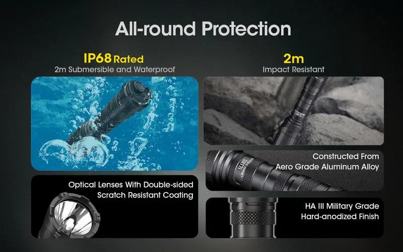 Lampe Torche Nitecore SRT7i – 3000 Lumens  NYCTALOPE  