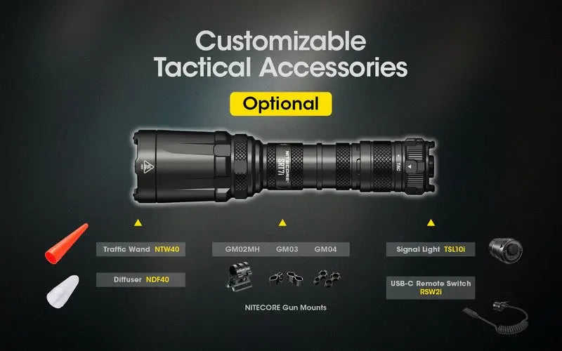 Lampe Torche Nitecore SRT7i – 3000 Lumens  NYCTALOPE  