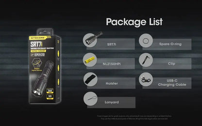 Lampe Torche Nitecore SRT7i – 3000 Lumens  NYCTALOPE  