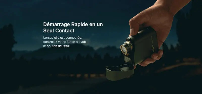 Lampe Torche Olight Baton 4 édition premium 1300 Lumens NOIR étui de charge powerbank  NYCTALOPE  