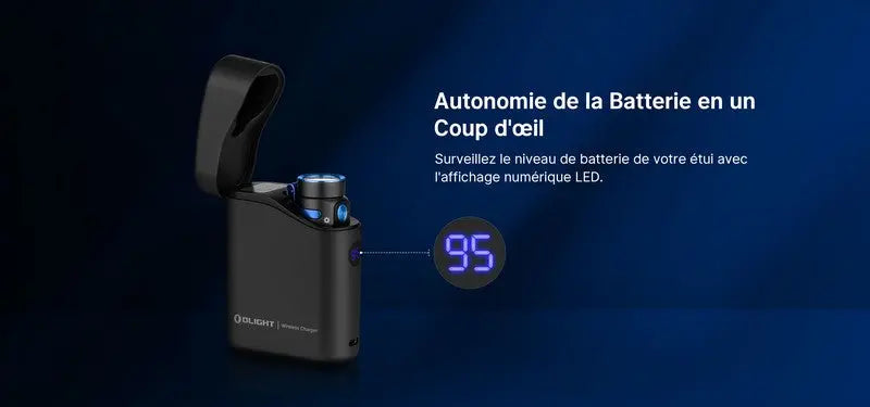 Lampe Torche Olight Baton 4 édition premium 1300 Lumens NOIR étui de charge powerbank  NYCTALOPE  