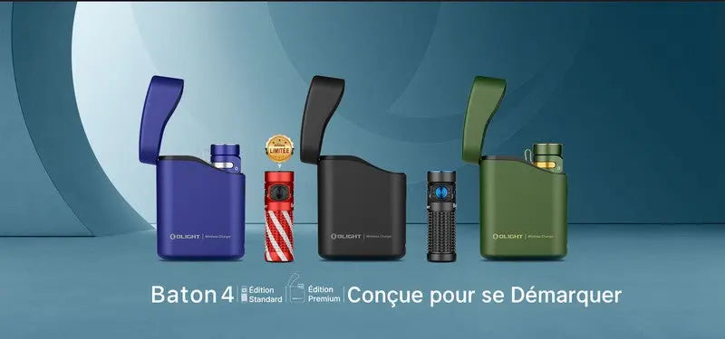 Lampe Torche Olight Baton 4 édition standard 1300 Lumens - Noir  NYCTALOPE  