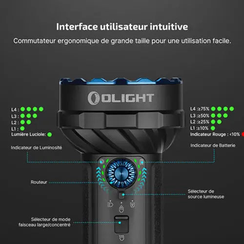 Lampe Torche Olight MARAUDER Mini 2 – 10000 Lumens rechargeable  NYCTALOPE  