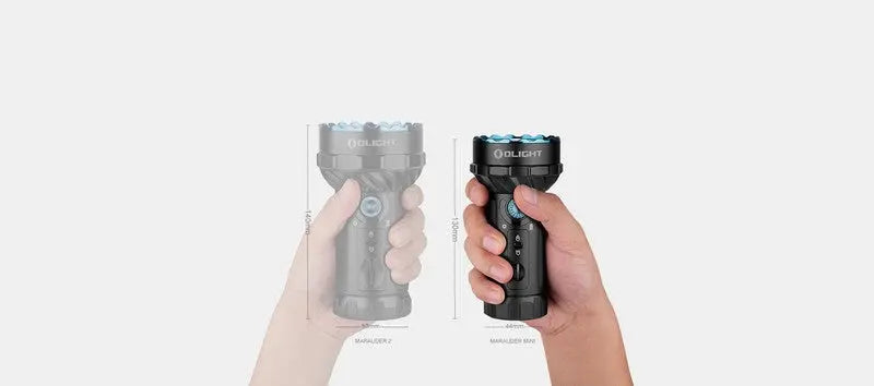 Lampe Torche Olight MARAUDER Mini NOIR - 7000 Lumens - Rechargeable  NYCTALOPE  