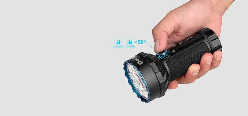 Lampe Torche Olight MARAUDER Mini NOIR - 7000 Lumens - Rechargeable  NYCTALOPE  