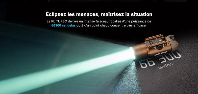 Lampe Torche Olight PL TURBO Valkyrie Noir – 800 Lumens - Lampe tactique militaire professionnelle  NYCTALOPE  