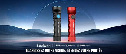 Lampe Torche Olight SEEKER 4 Noir - 3100 Lumens  NYCTALOPE  