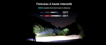 Lampe Torche Olight SEEKER 4 Noir - 3100 Lumens  NYCTALOPE  