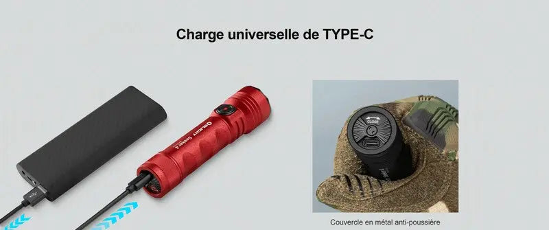 Lampe Torche Olight SEEKER 4 Noir - 3100 Lumens  NYCTALOPE  