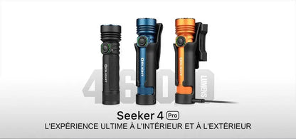 Lampe Torche Olight SEEKER 4 Pro Noir – 4600 Lumens  NYCTALOPE  