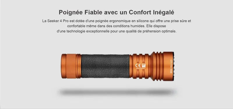 Lampe Torche Olight SEEKER 4 Pro Noir – 4600 Lumens  NYCTALOPE  