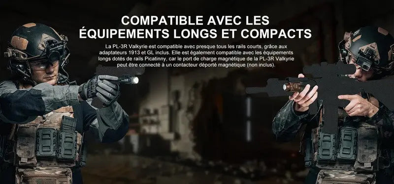 Lampe Torche Olight Valkyrie PL-3R Noir ou Tan – 1500 Lumens – Rechargeable  NYCTALOPE  
