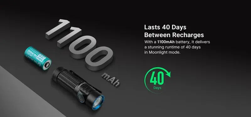 Lampe Torche Olight WARRIOR Nano - 1200 Lumens - EDC rechargeable  NYCTALOPE  