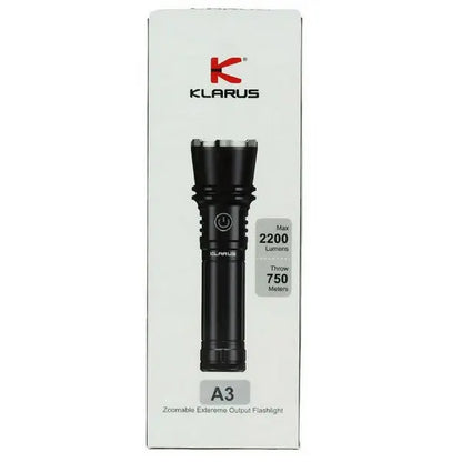 Lampe Torche Rechargeable Klarus A3 – 2200 Lumens – Focus réglable  NYCTALOPE  