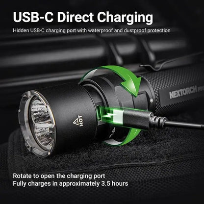 Lampe Torche Tactique Nextorch P91 - 5000 Lumens rechargeable USB-C - NYCTALOPE