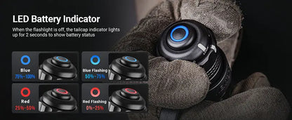 Lampe Torche Tactique Nextorch TA30D MAX SET - 4000 Lumens avec anneau tactique  NYCTALOPE  