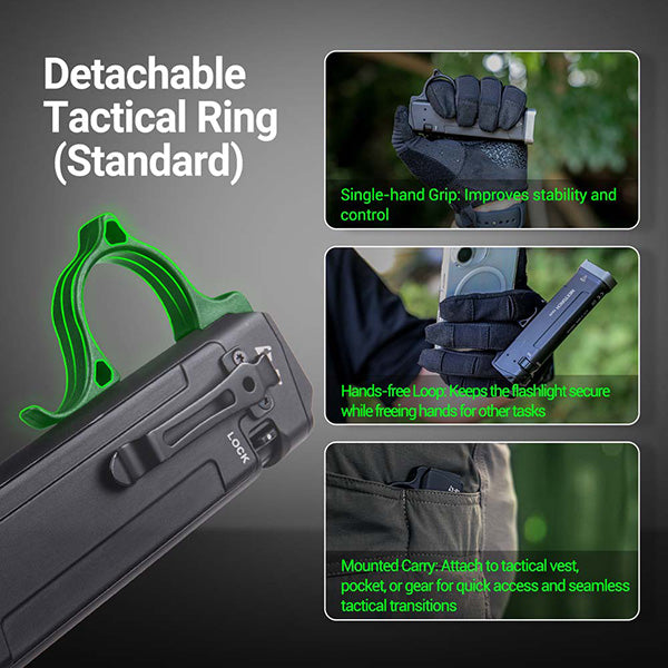 Lampe Torche Tactique Nextorch TA70 - 3500 Lumens - Ultra-compacte - Accès direct au Strobe  NYCTALOPE  