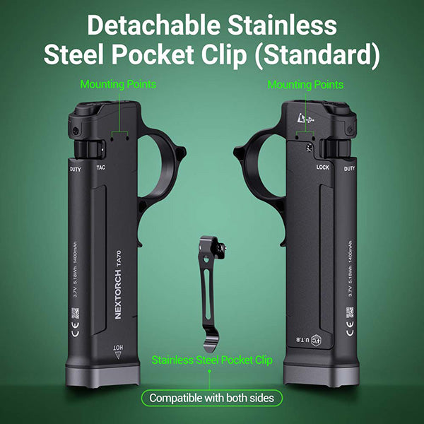 Lampe Torche Tactique Nextorch TA70 - 3500 Lumens - Ultra-compacte - Accès direct au Strobe Nextorch