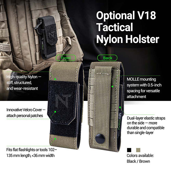 Lampe Torche Tactique Nextorch TA70 - 3500 Lumens - Ultra-compacte - Accès direct au Strobe  NYCTALOPE  