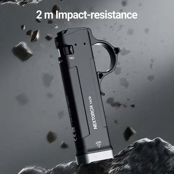 Lampe Torche Tactique Nextorch TA70 - 3500 Lumens - Ultra-compacte - Accès direct au Strobe  NYCTALOPE  
