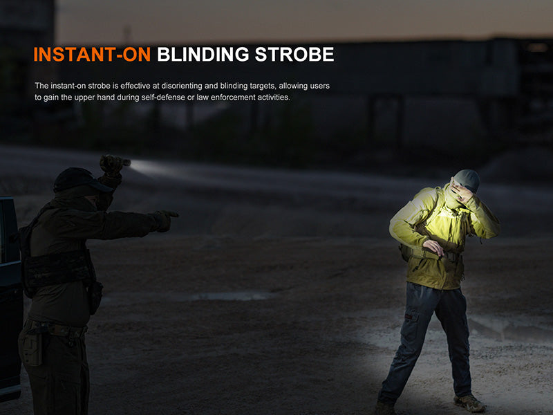 Lampe Torche tactique Fenix TK17 - 3600Lumens - Double Interrupteur - Rechageable USB-C - NYCTALOPE