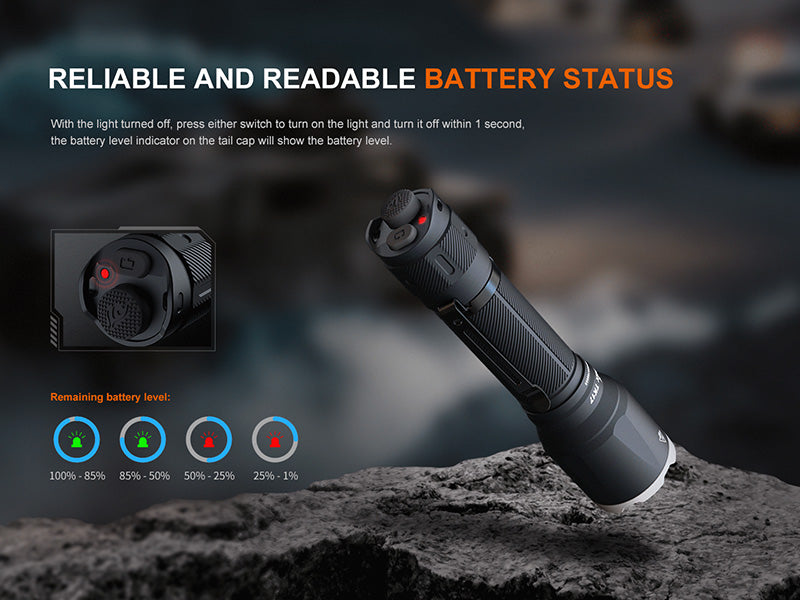 Lampe Torche tactique Fenix TK17 - 3600Lumens - Double Interrupteur - Rechageable USB-C
